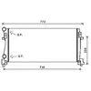Radiateur, refroidissement du moteur VNA2340 Ava Quality Cooling VNA2340