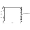 Radiateur, refroidissement du moteur VN2092 Ava Quality Cooling VN2092