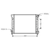 Radiateur, refroidissement du moteur VNA2040 Ava Quality Cooling VNA2040
