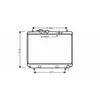 Radiateur, refroidissement du moteur DU2043 Ava Quality Cooling DU2043