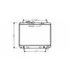 Radiateur, refroidissement du moteur DU2044 Ava Quality Cooling DU2044