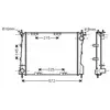 Radiateur, refroidissement du moteur RT2372 Ava Quality Cooling RT2372