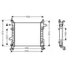 Radiateur, refroidissement du moteur FD2373 Ava Quality Cooling FD2373
