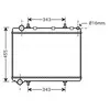 Radiateur, refroidissement du moteur PE2259 Ava Quality Cooling PE2259