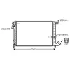 Radiateur, refroidissement du moteur CNA2134 Ava Quality Cooling CNA2134