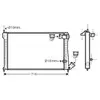 Radiateur, refroidissement du moteur CNA2102 Ava Quality Cooling CNA2102