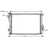 Radiateur, refroidissement du moteur BWA2233 Ava Quality Cooling BWA2233