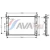 Radiateur, refroidissement du moteur FDA2324 Ava Quality Cooling FDA2324