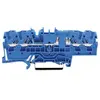Borne de Passage - WAGO - 4 Conducteurs - Bleue - Avec Sectionneur Pivotant