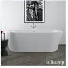 Tellkamp Solitär Baignoire balnéo ovale en îlot, W100-282-0B-A/CRWM,