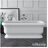 Tellkamp Vintage Baignoire rectangulaire en îlot, 0100-290-00-A/CR,