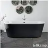 Tellkamp Easy Baignoire balnéo ovale en îlot, W100-076-0B-AUF/CRSW,