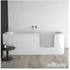 Tellkamp Salida R Baignoire balnéo gain de place avec porte, à encastr...