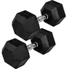 Movit® haltère hexagonal, Dumbbells en fonte avec revêtement caoutchou...