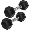 Movit® haltère hexagonal, Dumbbells en fonte avec revêtement caoutchou...