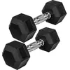 Movit® haltère hexagonal, Dumbbells en fonte avec revêtement caoutchou...