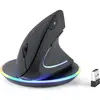 Perixx PERIMICE-713 RX Vertikale Ergonomie-Maus kabellos inkl. Ladepad...