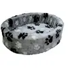Panier en peluche pour chien Nobby Pet Patte Gris 90 cm 75737-01