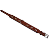 Nobby Collier pour Chien Cerro Cuir Brun Clair et Foncé 40 cm X 30 mm