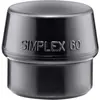 FORMAT Embouts HALDER SIMPLEX Caoutchouc chargé, noir - D=60 mm - 3202.060 TU