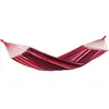 amazonas Hamac simple à barre en tissu rayé rouge et violet