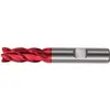 Gühring 9055350180000 Fraise Ratio "RF 100 U" DIN 6527 18 mm 4-dents en carbure monobloc, Argent/rouge