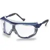 Uvex 9175/260 monture bleue, lentille transparente vue de dessus