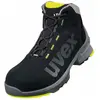 UVEX Chaussures hautes noires/jaunes uvex 1, S2, Pointure EU: 42