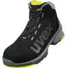 UVEX Chaussures hautes noires/jaunes uvex 1, S2, Pointure EU: 43