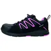Chaussure de sécurité pour femmes Silvy2 taille 38 noir/magenta S1P en iso 20345 microfibres avec éléments textiles