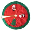 OEM Jupe de sapin de noël tapis couvre pied - Bonhomme de neige, Rouge&Vert 90CM