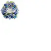 OEM Décoration de Noël Couronne Guirlande de Noël Artificielles Fait à Main pour Votre Porte, Mur ou Fenêtre, Cheminée Muralediamètre 30CM - Bleu