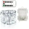 OEM Guirlande Lumineuse 10M avec 100 Micro LED et 8 modes télécommande, Décoration LED Romantique pour Noël Soirée Maison Jardin, Blanc Froid [Batterie alimenté]