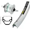 Roue AV VTT 26P Exal ZX 19 Noire - Moyeu Shimano Dynamo 3D20
