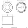 EVN Spot pour plafond LED ALG54, Ø 21,3 cm anthracite