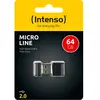 Intenso Micro Line 64Go Clé USB 2.0 - Clé USB Haute Vitesse Flash Comp...
