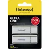 Intenso Alu Line Lot de 3 clés USB 2.0 Argenté 32 Go