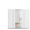 Armoire 4 portes 2 miroirs ALTERA coloris blanc