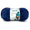 Fil à tricoter effet velour FUNNY - Grundl - 100 Gr - Oeko-Tex 25 Bleu...