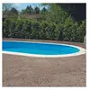 Aqualux Kit Piscine Acier Enterrable - Ovale - 5.25X3.2X1.5 - Filtration 8M3/H - Echelle