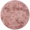 Benuta Tapis de fausse fourrure rose D 180 rond