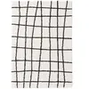Tapis à poils longs Louise Noir et blanc Benuta
