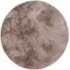 Benuta Tapis de fausse fourrure taupe D 120 rond