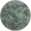 Benuta Tapis de fausse fourrure menthe D 80 rond