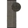 Tapis de couloir en laine noir & blanc 80x250