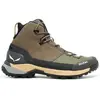 Bottes Salewa Puez Leather Mid Powertex vert gris marron beige - 44.5