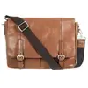 besace messenger cuir fossil cognac