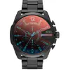 Diesel Diesel Mens Méga Chef Acier Ip Noir Irisé Dz4318 Montre