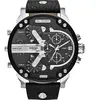 Montre Stylée Homme Diesel DZ7313 - Bracelet Cuir Noir 
