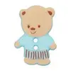 Non communiqué Boutons Ourson blanc 15mm X 3 - Union Knopf(...) - Bleu Clair